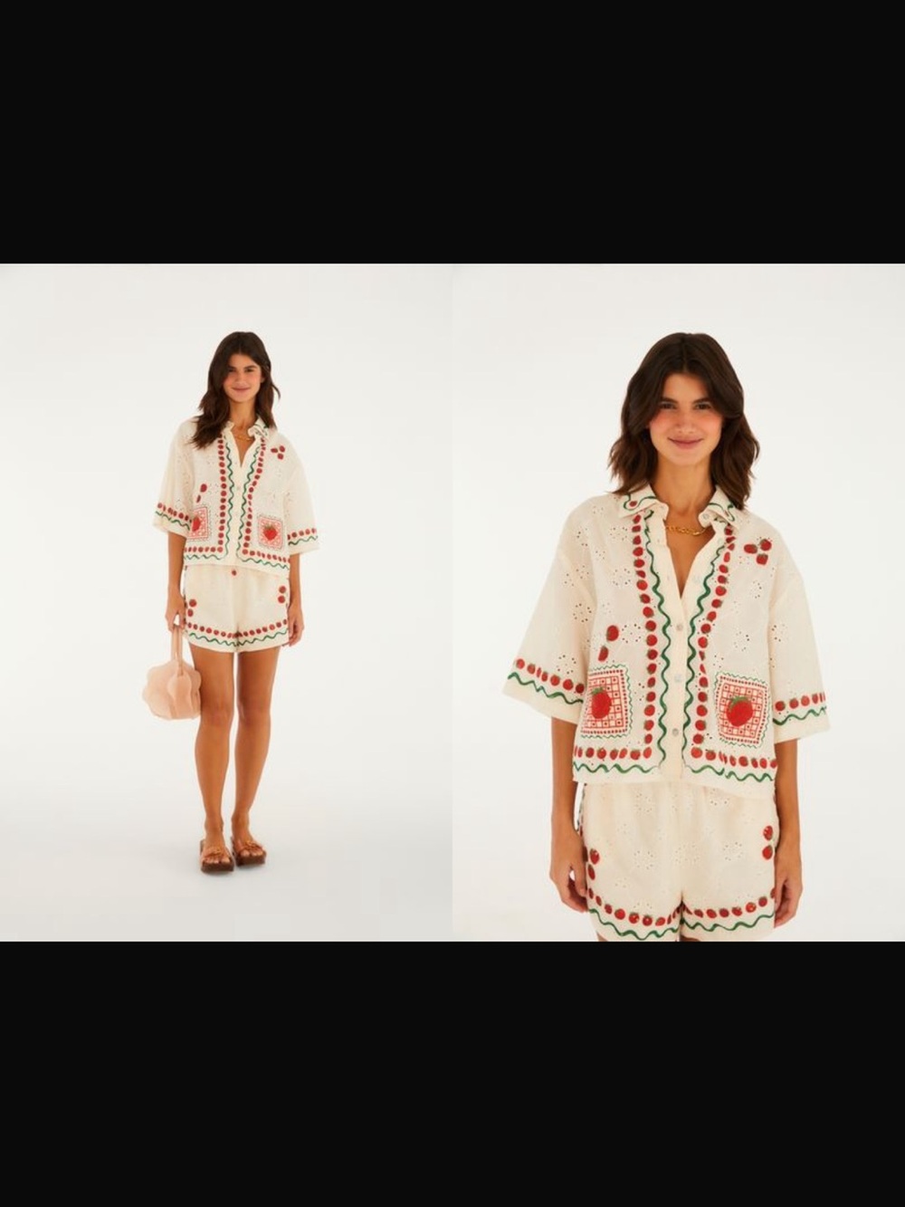 Farm Rio tomatoes embroidered Eyelet Two-Piece Set - Picture 2 of 4